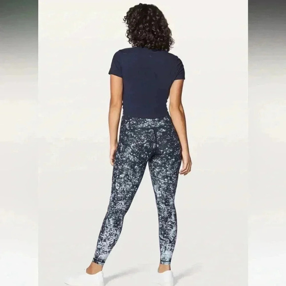 Lululemon Wunder Under Hi- Rise Tight Nulux Multi Black Style # W5AQOS Size 4 - Picture 2 of 7